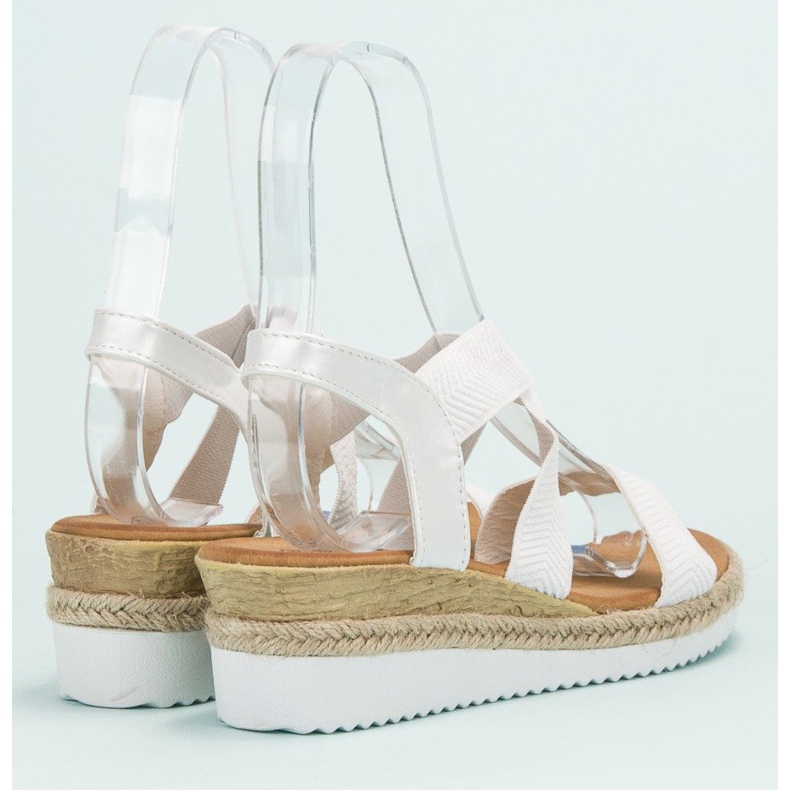 Anesia Paris Sandali slip-on sulla piattaforma bianca 2