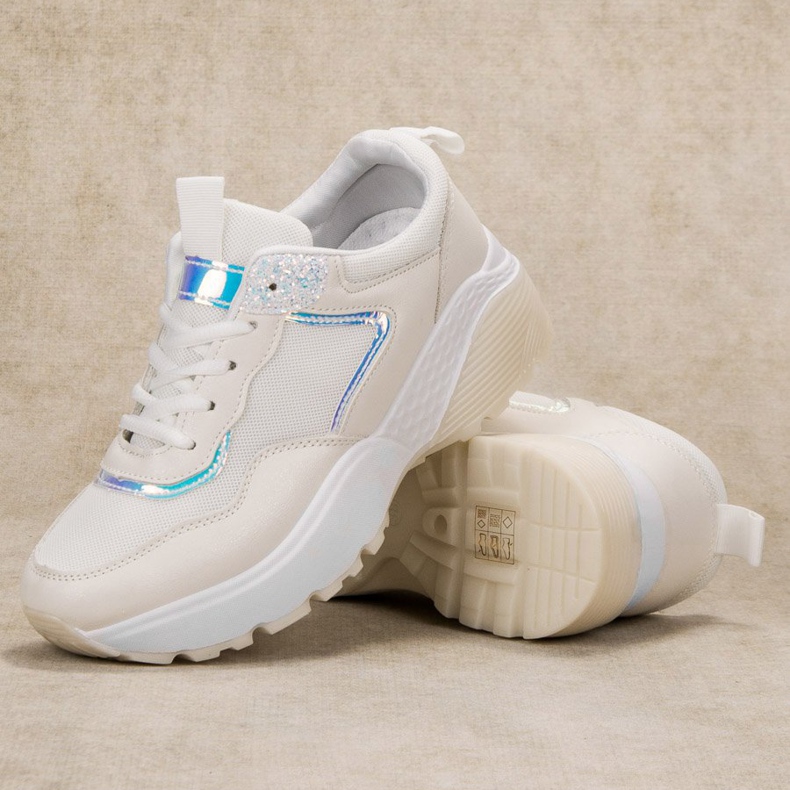 SHELOVET Sneakers con lacci bianco 1