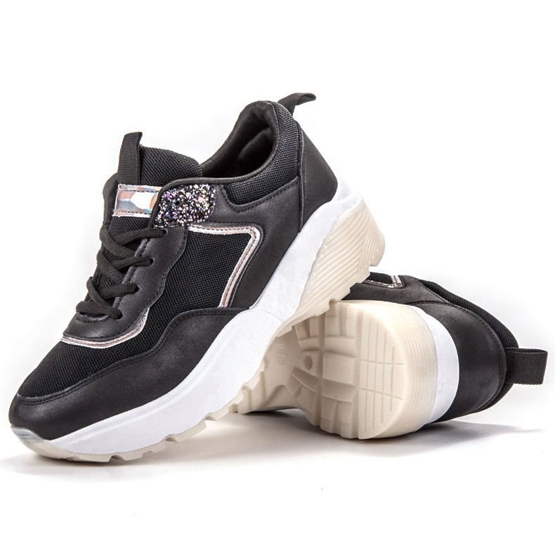 SHELOVET Sneakers con lacci nero 2