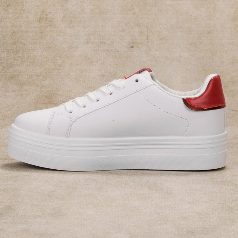 SHELOVET Scarpe sportive alla moda bianco rosso 1
