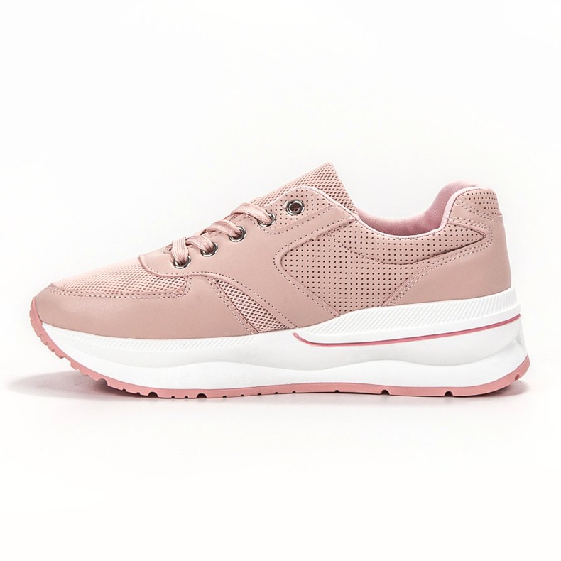 SHELOVET Scarpe sportive stringate rosa 1