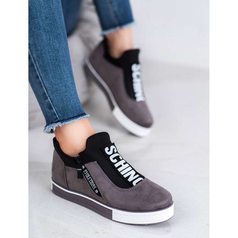 SHELOVET Scarpe da donna alla moda nero grigio 2