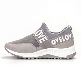 SHELOVET Scarpe in pelle scamosciata senza lacci grigio 1