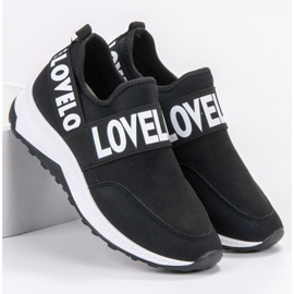 SHELOVET Scarpe in pelle scamosciata senza lacci nero 1