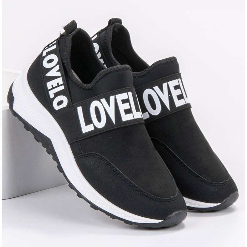 SHELOVET Scarpe in pelle scamosciata senza lacci nero 1