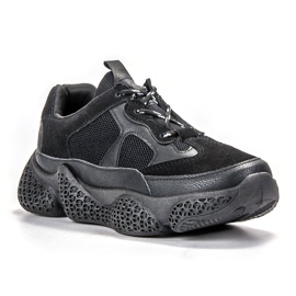 SHELOVET Scarpe da ginnastica nere alla moda nero 1