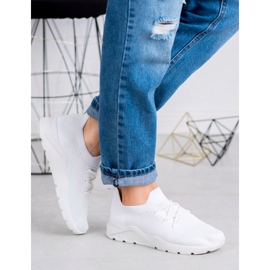 SHELOVET Scarpe sportive slip-on bianca 2