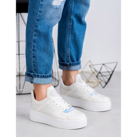 Ideal Shoes Sneakers Con Glitter bianca 2