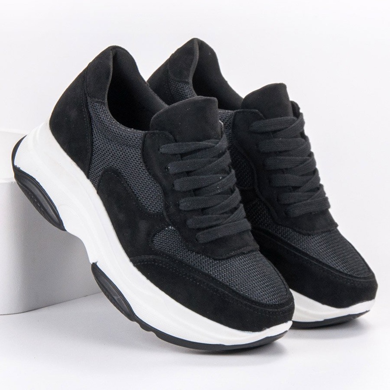 Ideal Shoes Scarpe da ginnastica nere chiare nero 1
