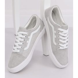 Grigio Sneakers grigie da donna B70A SILVER / WHITE 1