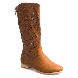 Stivali traforati TLT1301 Camel marrone 1