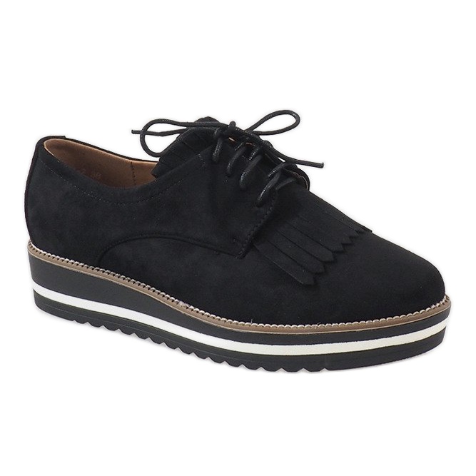 Scarpe stringate nere A510-2 nero 1