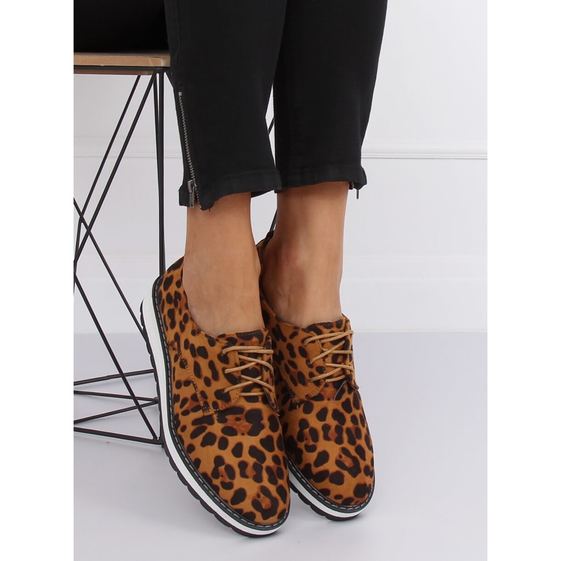 Mocassini da donna leopardati C-7225 Leopard Print marrone 1