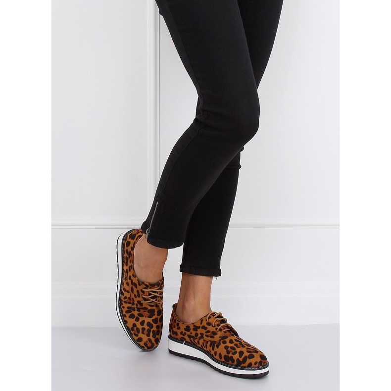 Mocassini da donna leopardati C-7225 Leopard Print marrone 2