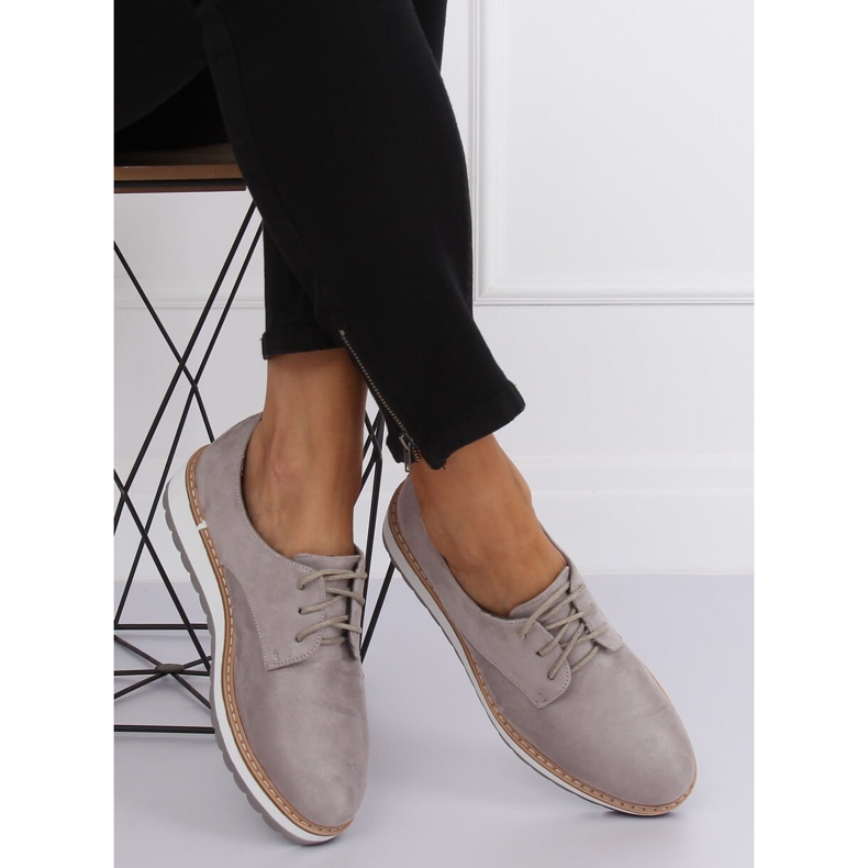 Grigio Mocassini grigi da donna C-7225 Grigio 2