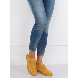 Sneakers da donna gialle LX-9857 Giallo 1