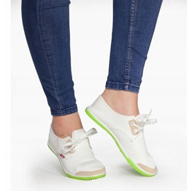 Sneakers slip-on bianche BL181 in lycra bianco 1