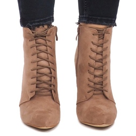 Stivali con tacco alto LB-229 Khaki rosa 1