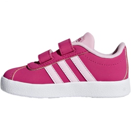 Adidas Vl Court 2.0 Cmf Jr F36406 scarpe rosa 2