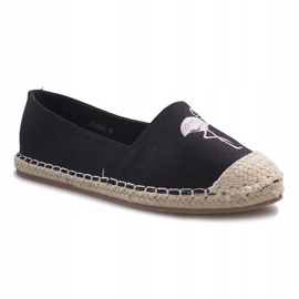 Espadrillas nere fiammeggianti nero 1