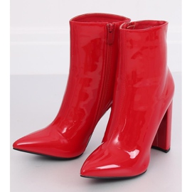 Stivali con tacco alto laccati rossi NS065P Rosso 2