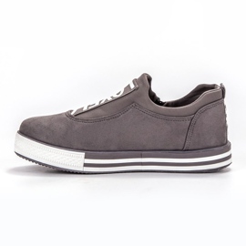 SHELOVET Adoro le scarpe sportive in pelle scamosciata grigio 1
