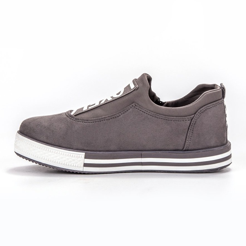 SHELOVET Adoro le scarpe sportive in pelle scamosciata grigio 1