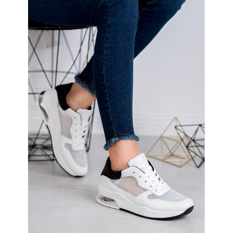 SHELOVET Scarpe sportive con rete bianca 1
