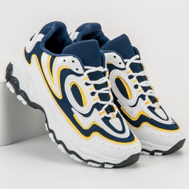 Kayla Scarpe sportive da donna bianca blu 2