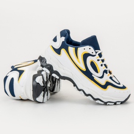 Kayla Scarpe sportive da donna bianca blu 1