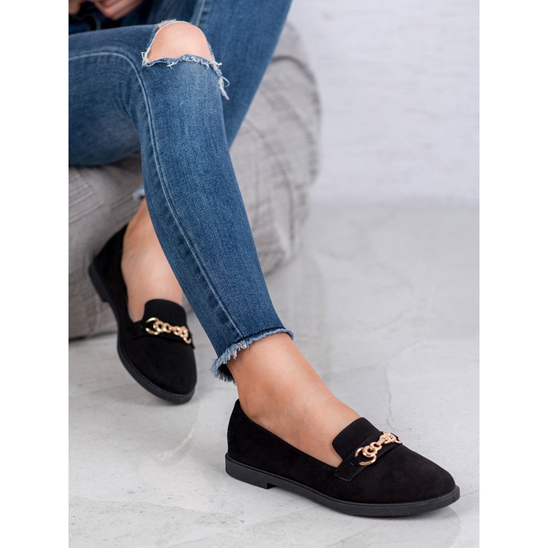 SHELOVET Signori in pelle scamosciata nero 1