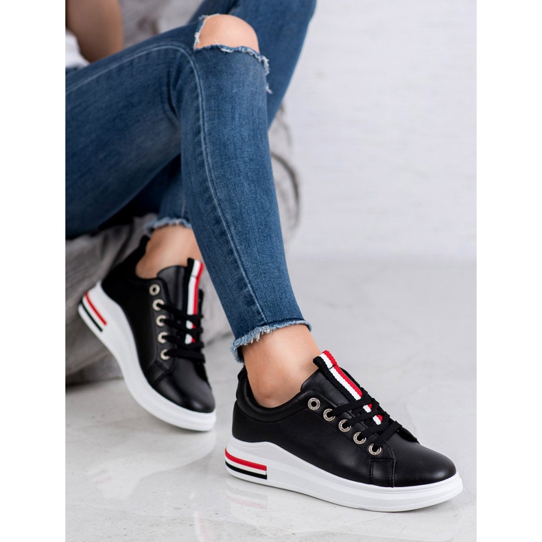 SHELOVET Scarpe sportive nere nero 2