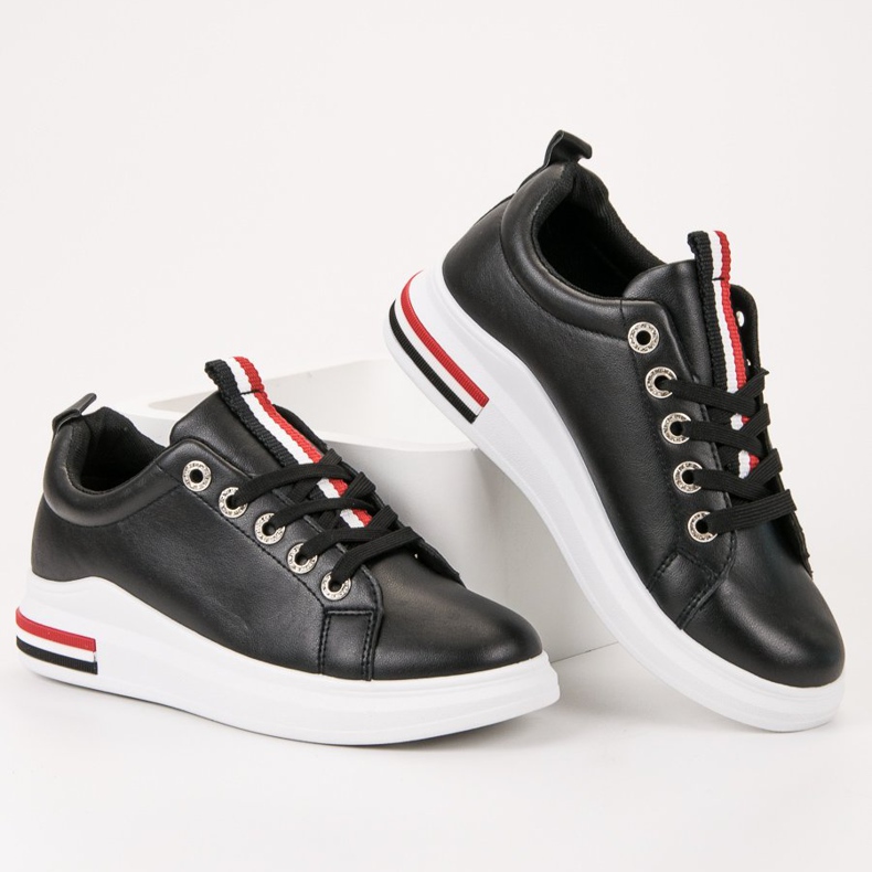 SHELOVET Scarpe sportive nere nero 1