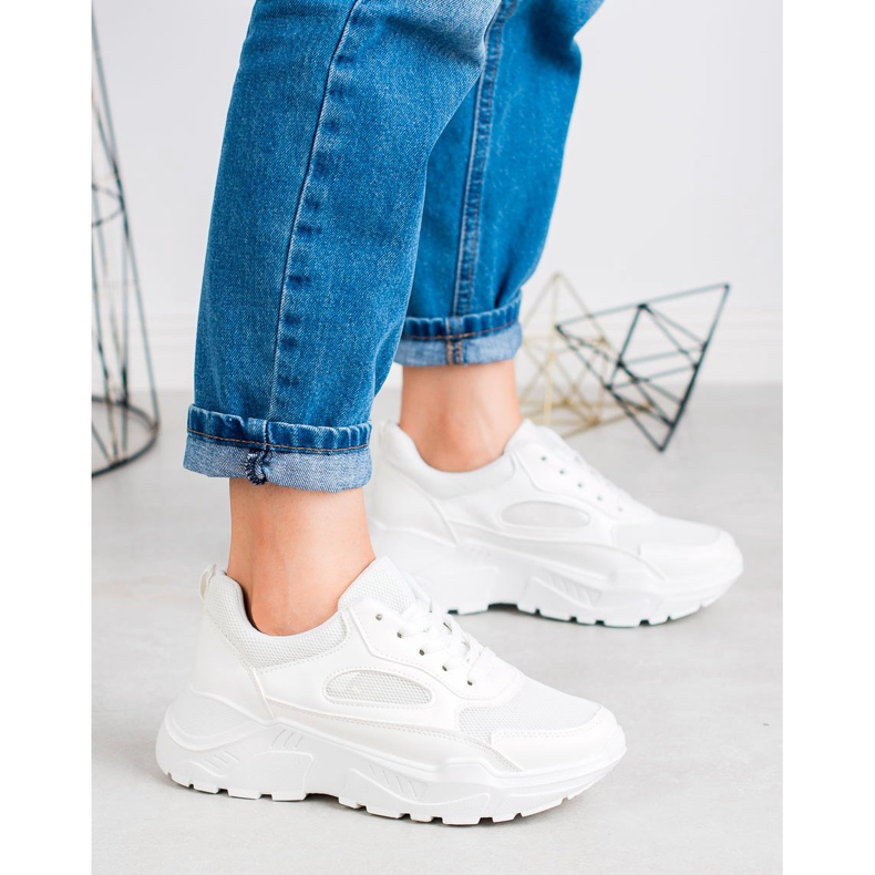 SHELOVET Scarpe da ginnastica alla moda bianca 1