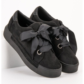 SHELOVET Scarpe con nastro legato nero 1