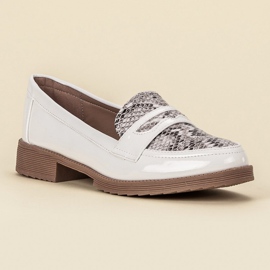 Bestelle Mocassini laccati bianco marrone 1
