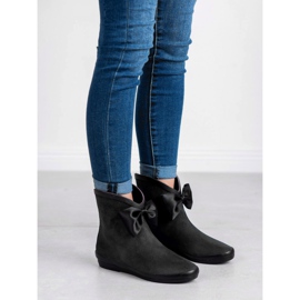 Kylie Stivali in pelle scamosciata con fiocco nero 1