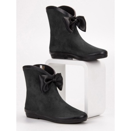 Kylie Stivali in pelle scamosciata con fiocco nero 2