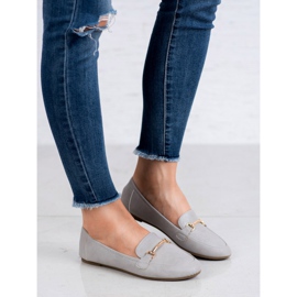 SHELOVET Mocassini in ecopelle grigio 1