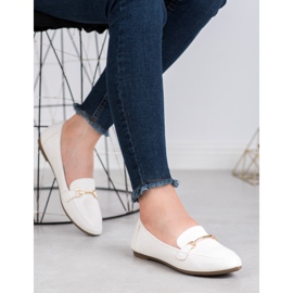 SHELOVET Mocassini in ecopelle bianco 2