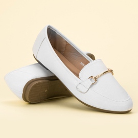 SHELOVET Mocassini in ecopelle bianco 1