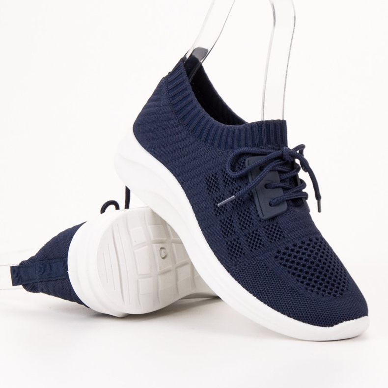 Ideal Shoes Calzature sportive in tessuto blu navy 1