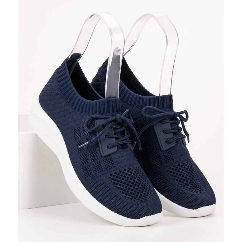 Ideal Shoes Calzature sportive in tessuto blu navy 2