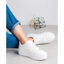 SHELOVET Scarpe sportive sulla piattaforma bianca 2