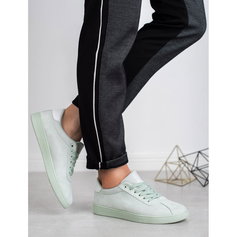 Ideal Shoes Scarpe stringate alla menta verde 2