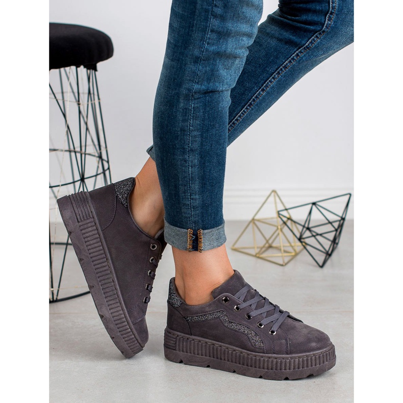 SHELOVET Scarpe da ginnastica grigie grigio 1