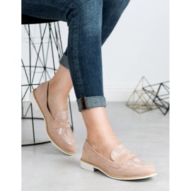 Bestelle Mocassini rosa con stampa serpente 2