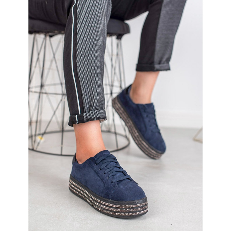 Bestelle Scarpe sportive in pelle scamosciata blu navy 1