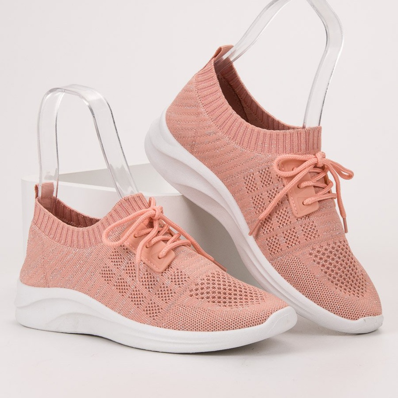 Ideal Shoes Calzature sportive in tessuto rosa 2