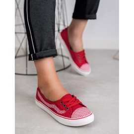 J. Star Scarpe da ginnastica rosse bianco rosso 1